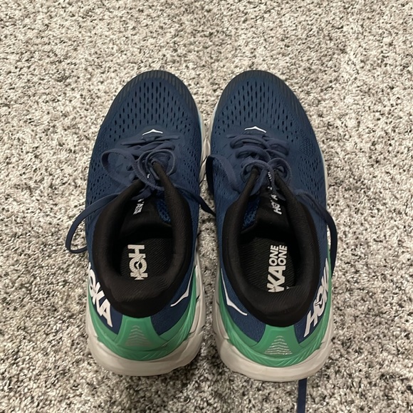 Hoka One One Clifton 7 Blue/Green size 10.5 men’s Like New - Picture 2 of 6